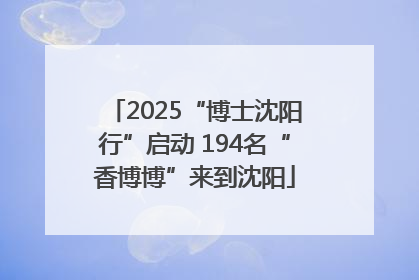 2025“博士沈阳行”启动 194名“香博博”来到沈阳