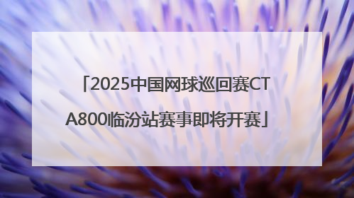 2025中国网球巡回赛CTA800临汾站赛事即将开赛