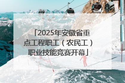 2025年安徽省重点工程职工（农民工）职业技能竞赛开幕