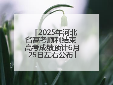 2025年河北省高考顺利结束 高考成绩预计6月25日左右公布