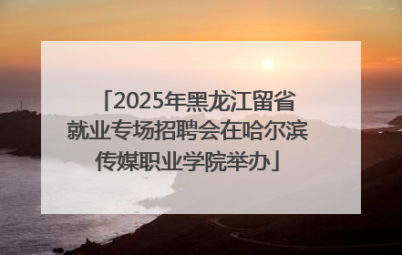 2025年黑龙江留省就业专场招聘会在哈尔滨传媒职业学院举办
