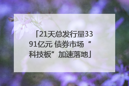 21天总发行量3391亿元 债券市场“科技板”加速落地