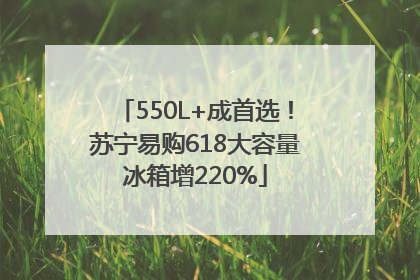 550L+成首选！苏宁易购618大容量冰箱增220%