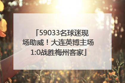 59033名球迷现场助威！大连英博主场1:0战胜梅州客家
