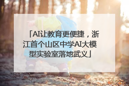 AI让教育更便捷，浙江首个山区中学AI大模型实验室落地武义