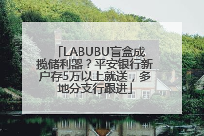 LABUBU盲盒成揽储利器？平安银行新户存5万以上就送，多地分支行跟进